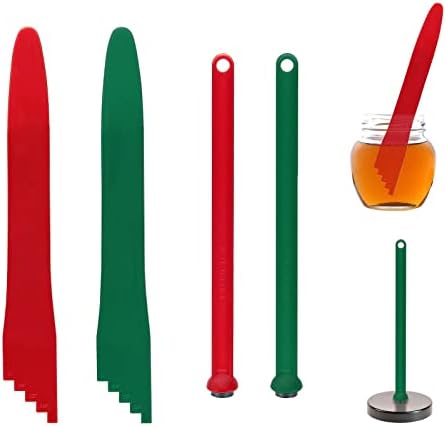 4-Piece Canning Kit with Magnetic Lid Lifter Bubble Popper RedGreen
