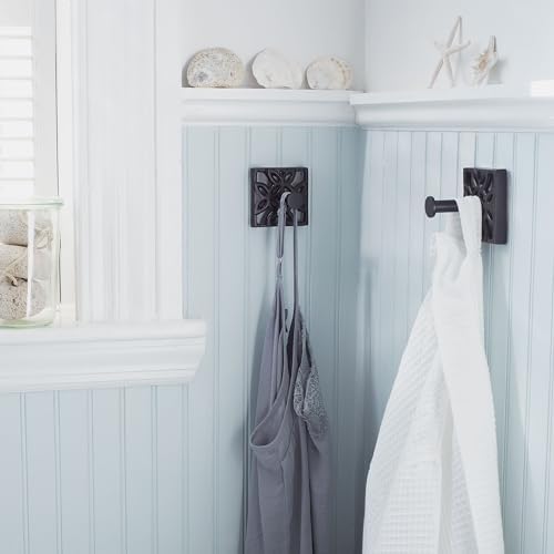 Black wall-mounted towel robe hook Rustproof Durable