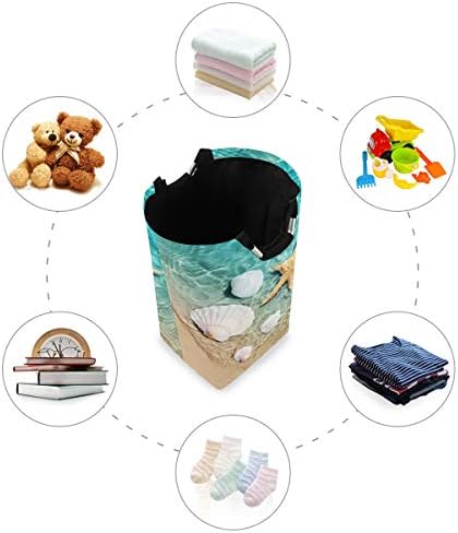 Exnundod Starfish Summer Beach Laundry Hamper