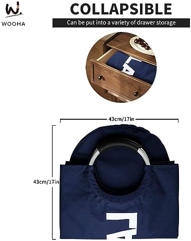 WOOHA 125L Collapsible Laundry Hamper for Bedroom Closet Bathroom