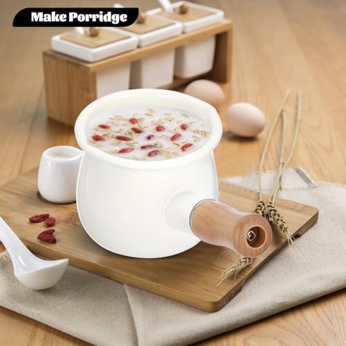 Elegant Enamel Butter Warmer Pot