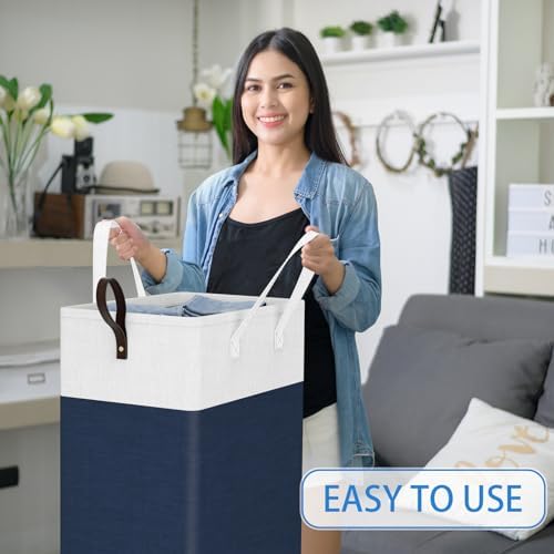 Durable Space-Saving Rolling Laundry Basket with Wheels