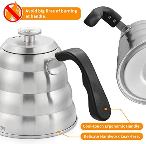 Precision Coffee Kettle with Thermometer for 40 fl oz