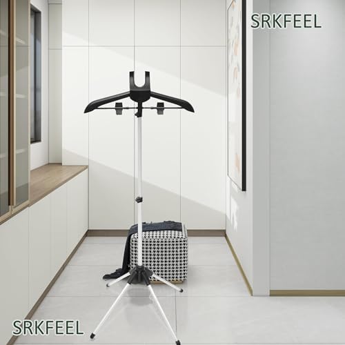 Foldable Garment Clothes Drying Rack with Adjustable Height and Steam Iron Bracket