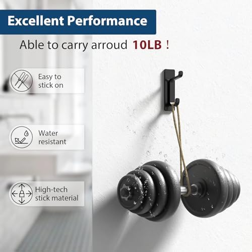 Pickpiff 10LB Heavy Duty Wall Hook Stainless Steel Door Organizer