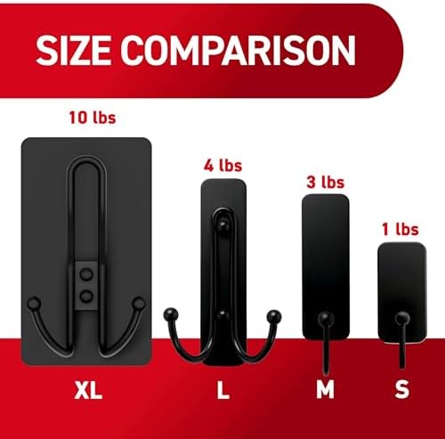 Command X-Large Matte Black Wall Hook