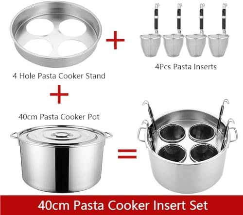 AttreX Multi-Functional Pasta Pot Set with Strainer Basket for Home Use