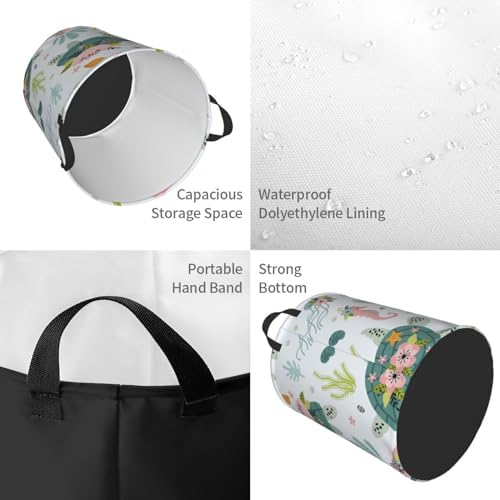 Turtle Laundry Hamper Collapsible with Handles