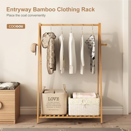 Space-Saving Small Clothes Hanging Rack for Kids and adults