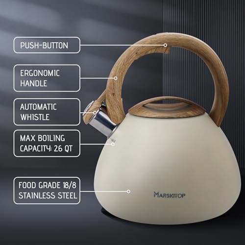 Stainless Steel 26 Quart Tea Kettle with Whistle