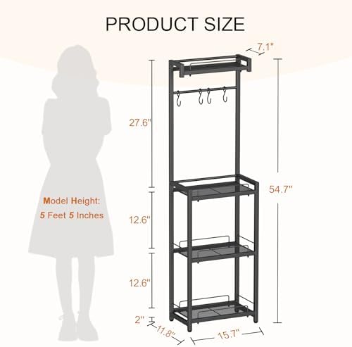 4-Tier Storage Rack Simple Practical Bathroom Organizer