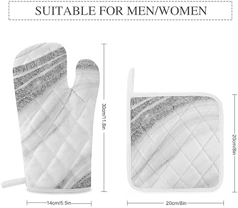 4-Piece Oven Mitts Set Heat Resistant Stylish Kitchen Tools