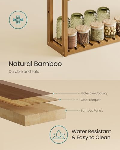 Bamboo Standing Shelf for Bathroom More