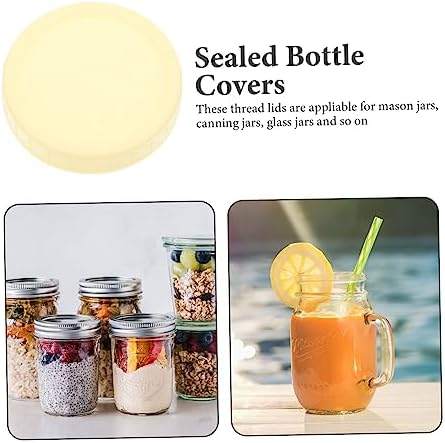 10 Reusable Mason Jar Lids Wide Mouth Threaded Seal Fresh Preserving