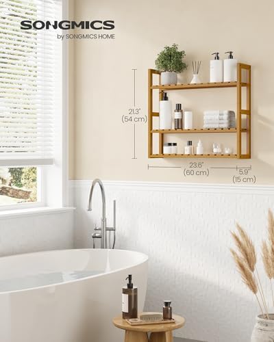 Bamboo Standing Shelf for Bathroom More
