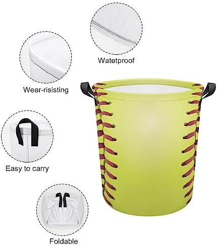 MEIKKOQuick-Access Yellow Waterproof Laundry Basket for Colleges Families