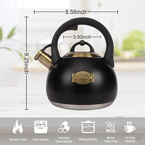 LUXGRACE 31 Quart Stovetop Tea Kettle