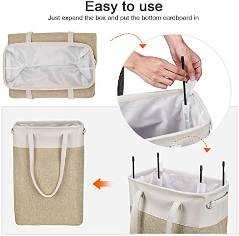 BKGOO Collapsible Laundry Basket with Handles for Storage