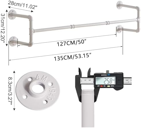 IBUYKE Industrial Pipe Clothes Rack