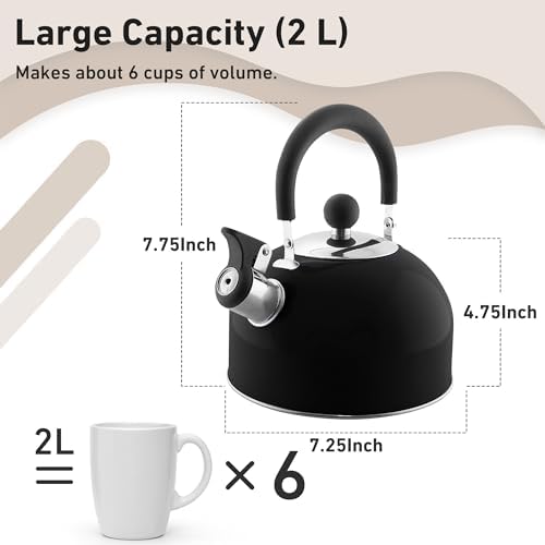 2-Quart Stainless Steel Whistling Tea Kettle