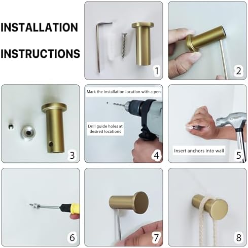 Higher Quality Gold Wall Mount Towel Hook Heavy Duty