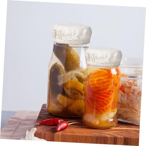 4pcs Cotton Jar Lid Covers for Storage and Canning