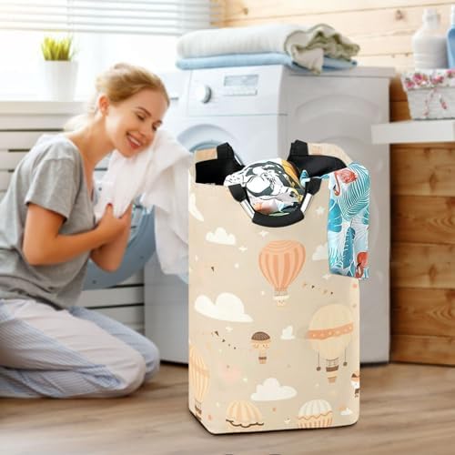 Kigai Collapsible Laundry Basket with Handles Durable Organization Tool for Home