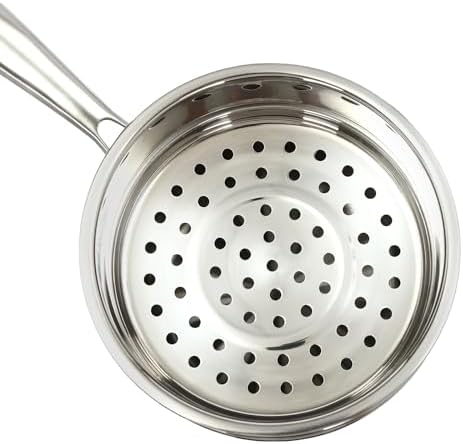 14 Quart Stainless Steel Saucepan with Built-in Steamer