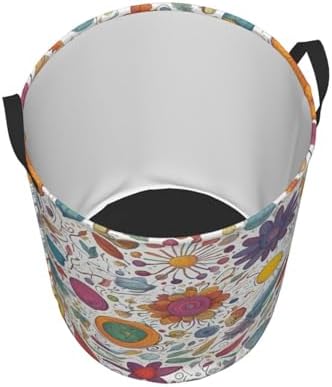 Feathered DreamsLaundry Basket on White Oxford Cloth