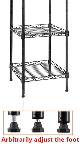 GIOTORENT 5 Tier Metal Standing Shelf Unit Black