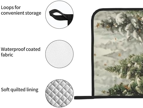 HOYYU Winter Snowflake Potholder Set of 2 Heat Resistant