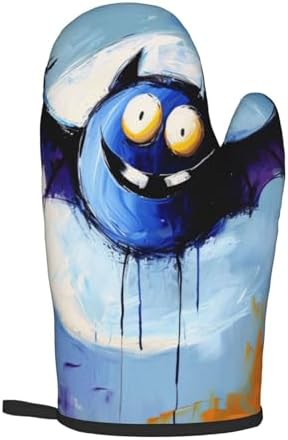 Halloween Bat Graffiti Oven Mitts Set