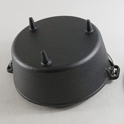 Cast Iron Stock Pot with Flat Bottom for Cooking and Steaming