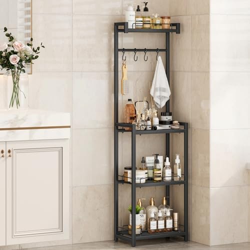4-Tier Storage Rack Simple Practical Bathroom Organizer