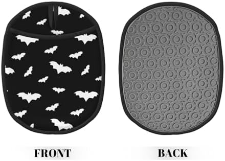 Silicone Oven Mitts with Pocket - Halloween Bat Design