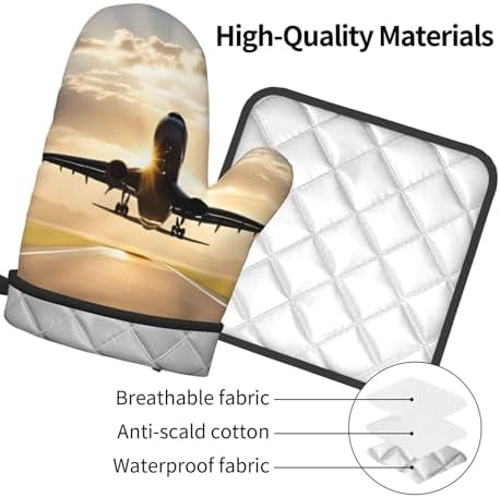 Oven Mitts Pot Holders - Durable Heat-Resistant Pairs