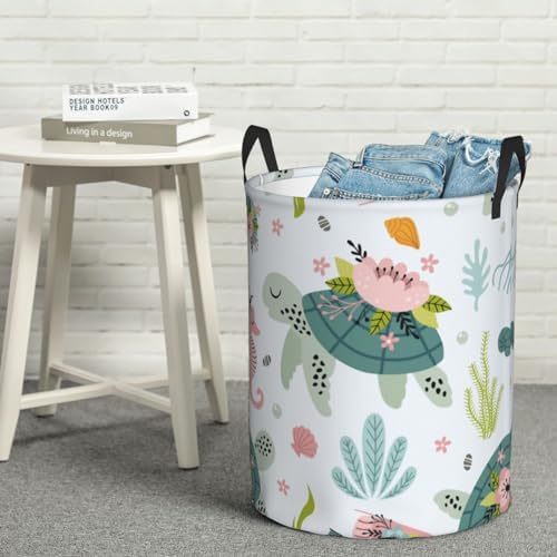 Turtle Laundry Hamper Collapsible with Handles