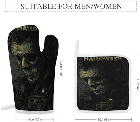 Halloween Oven Mitts Pot Holders Trick or Treat Set