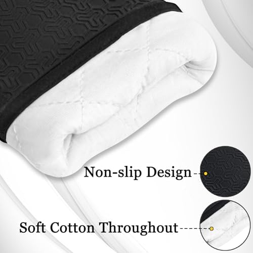 Funnydin Oven Mitts Set - Heat-Resistant Waterproof Kitchen Potholders