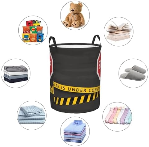 aHaBiKas Smart Collapsible Laundry Basket Organizer withWarning Strip Labels
