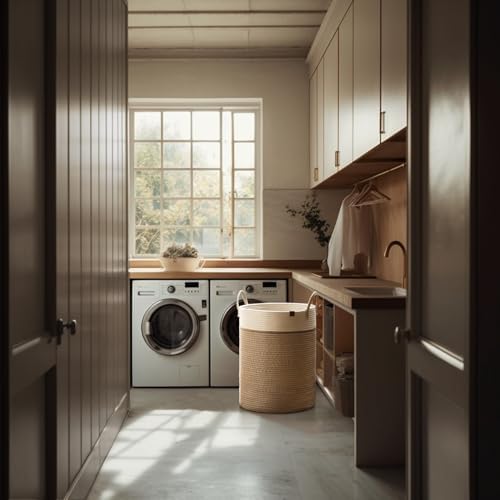 LA JOLIE MUSE 72L Durable Cotton Laundry Basket