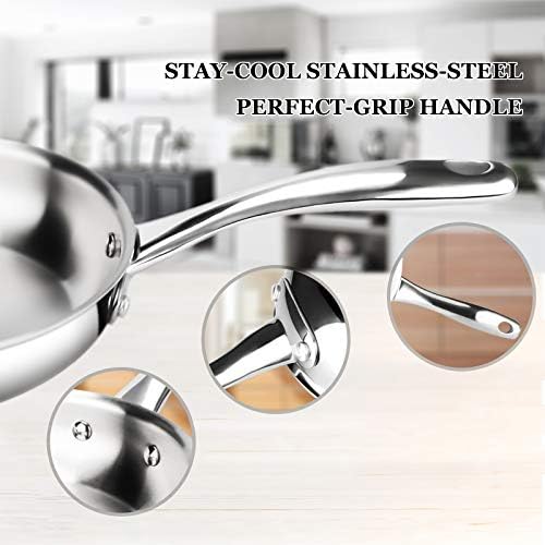Duxtop 8-Inch Tri-Ply Stainless Steel Fry Pan