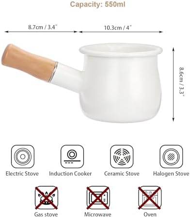 Elegant Enamel Butter Warmer Pot