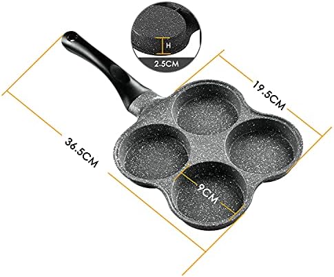 Buecmue Rustless Egg Frying Pan 4-Cup Nonstick