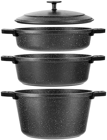 granitestone black 12 pc warming Dutch Ovens set