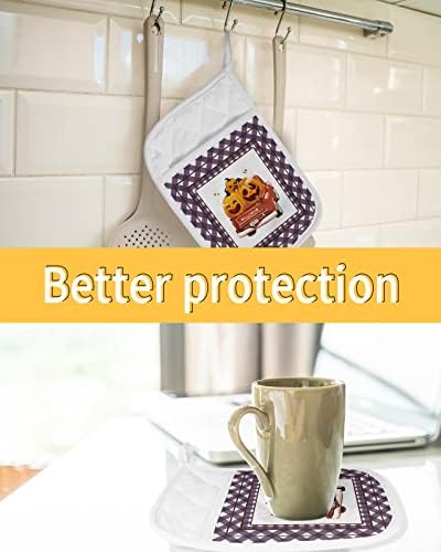 Halloween Pumpkins Truck 5PCS Pot Holder Sets
