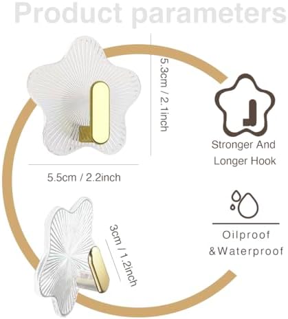 12 Pack Heavy Duty Adhesive Hooks for Home Use