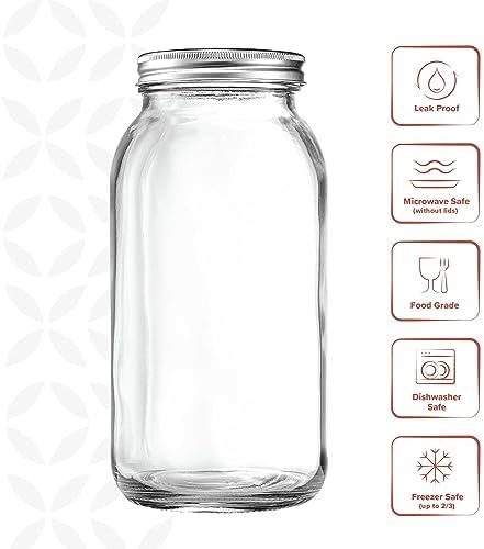 widened mason jar for preserving meal prep