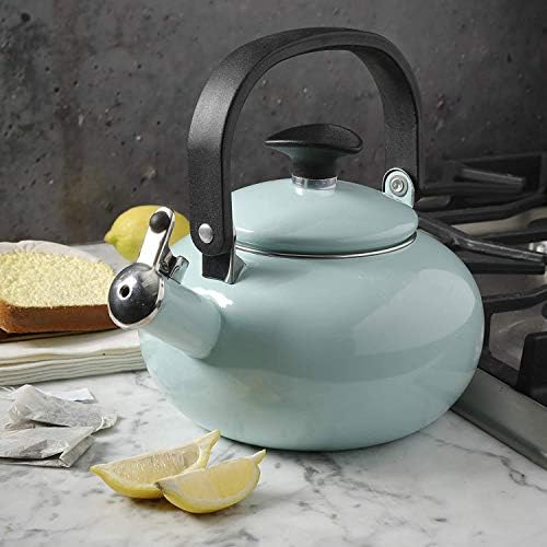 Kenmore Broadway Tea Kettle Enamel on Steel 15-Quart Glacier Blue