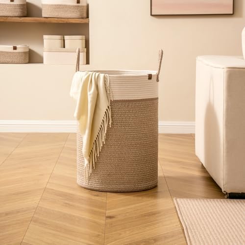 LA JOLIE MUSE 72L Durable Cotton Laundry Basket